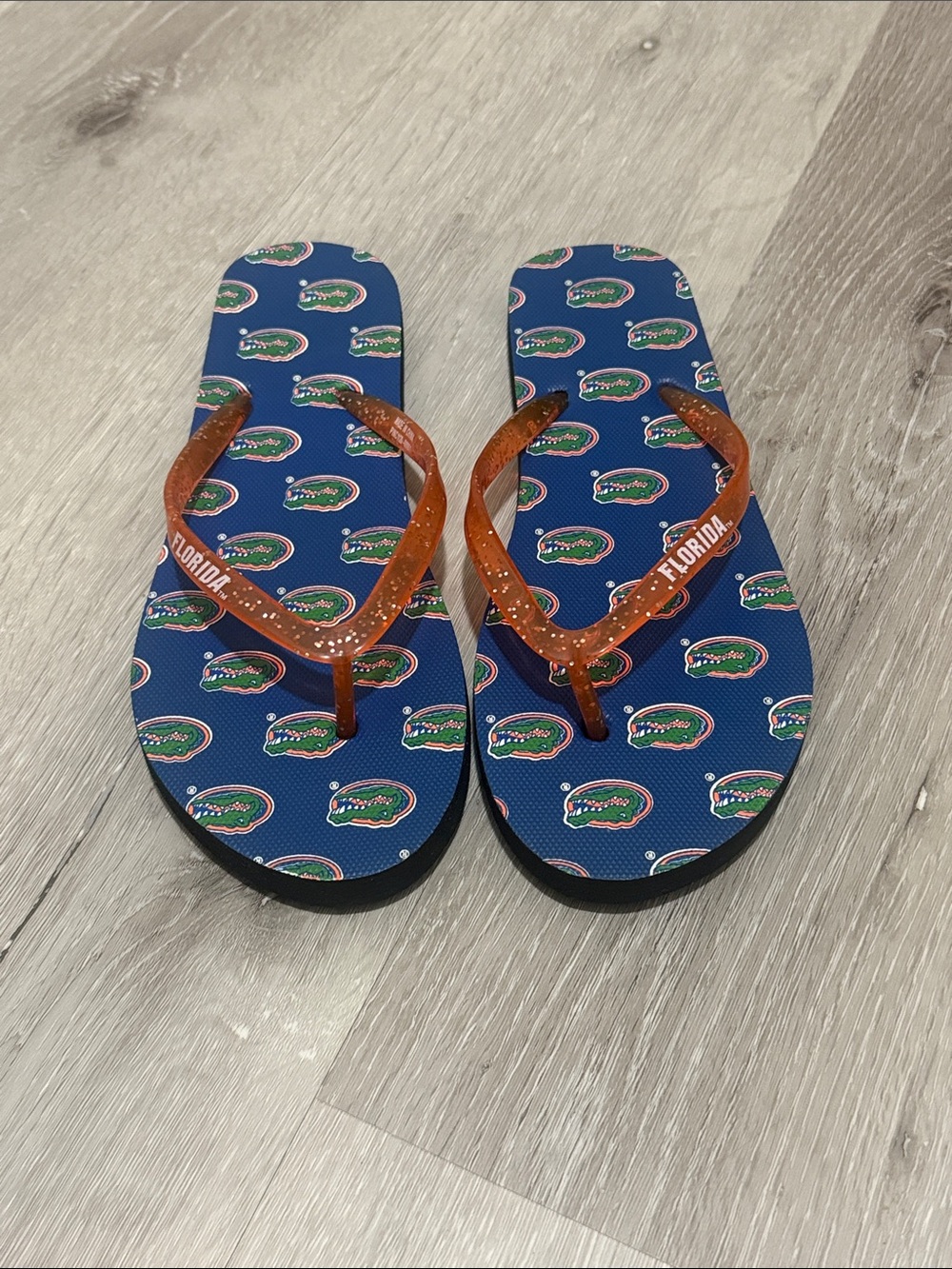 Florida Logo Blue & Orange Women's Flip Flop Sandals